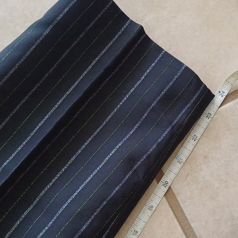 🔥🔥🔥Marc Jacobs black metallic pinstripe crop flat front chinos 8 NWT - Picture 6 of 16